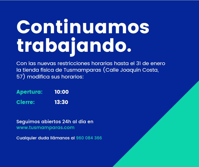 Nuevo horario enero 2021 – restricciones COVID-19