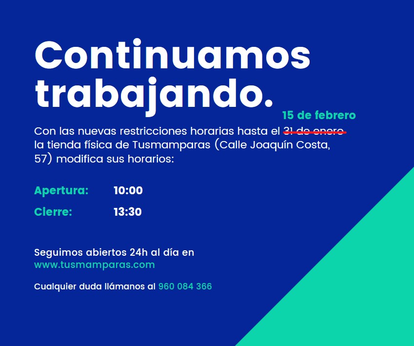Nuevo horario febrero 2021 – restricciones COVID-19