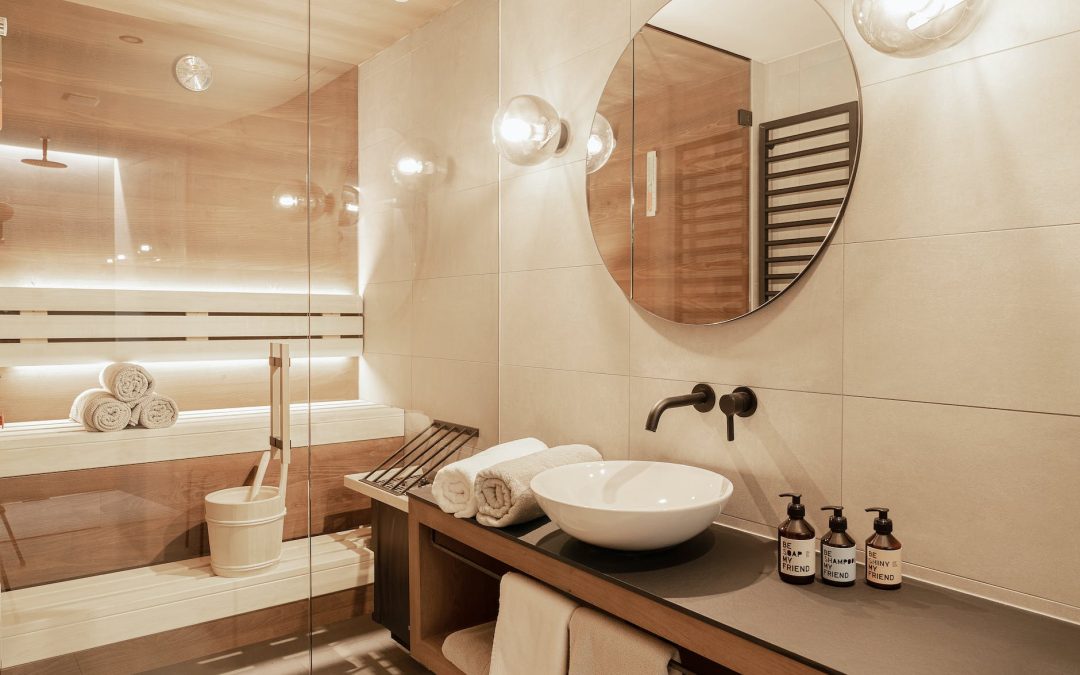 modern design of hotel bathroom