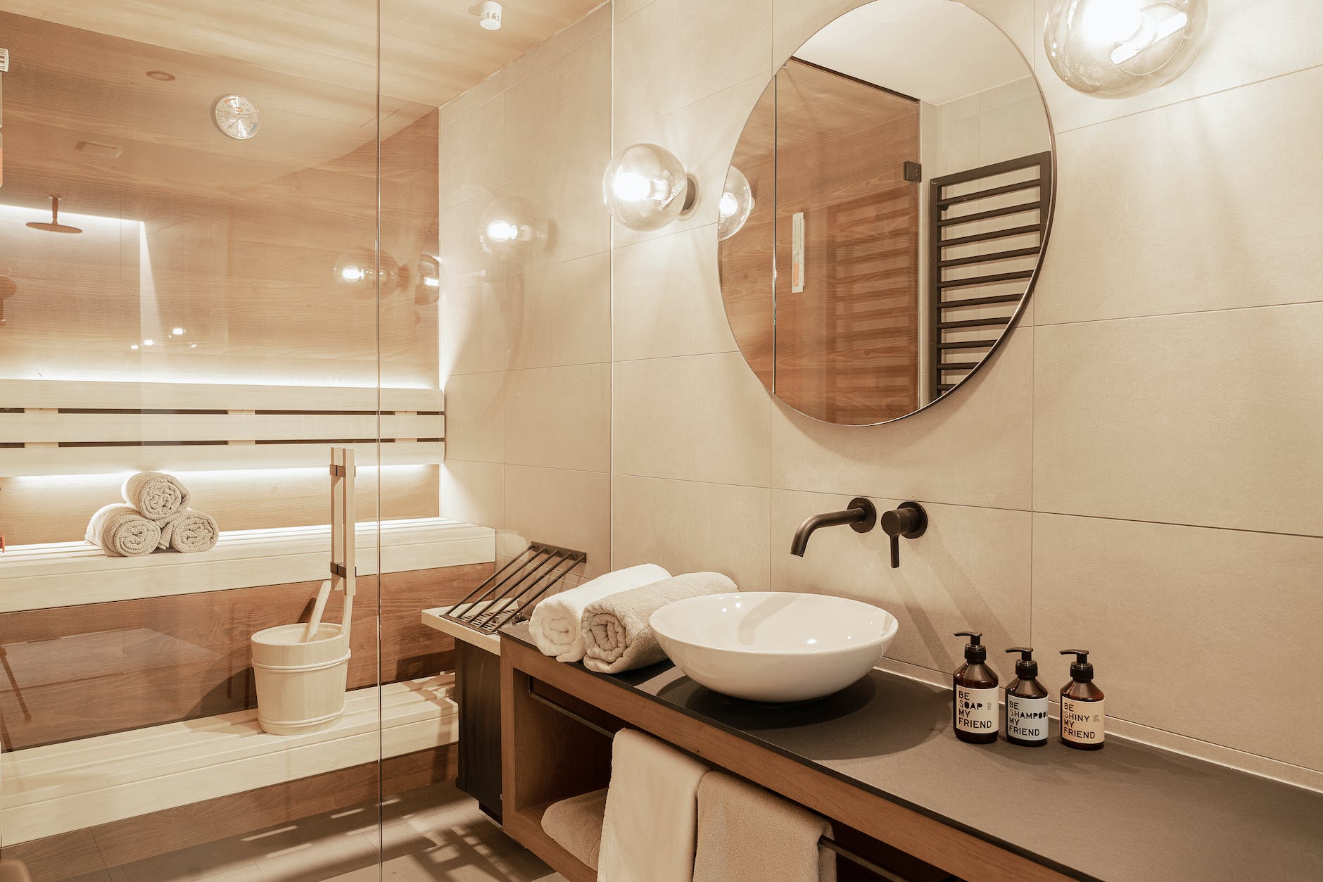 modern design of hotel bathroom